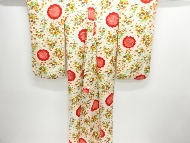  絞り草花模様子供着物